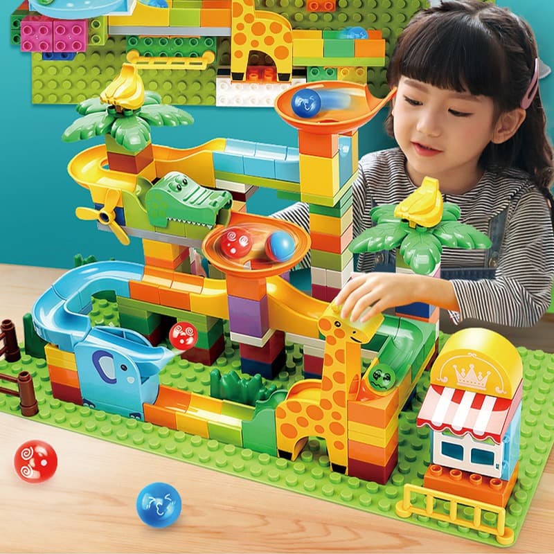 Feelo 2-in-1 Slide Block Wall Set | 212 Pieces Big Building Block Set thumbnail 2