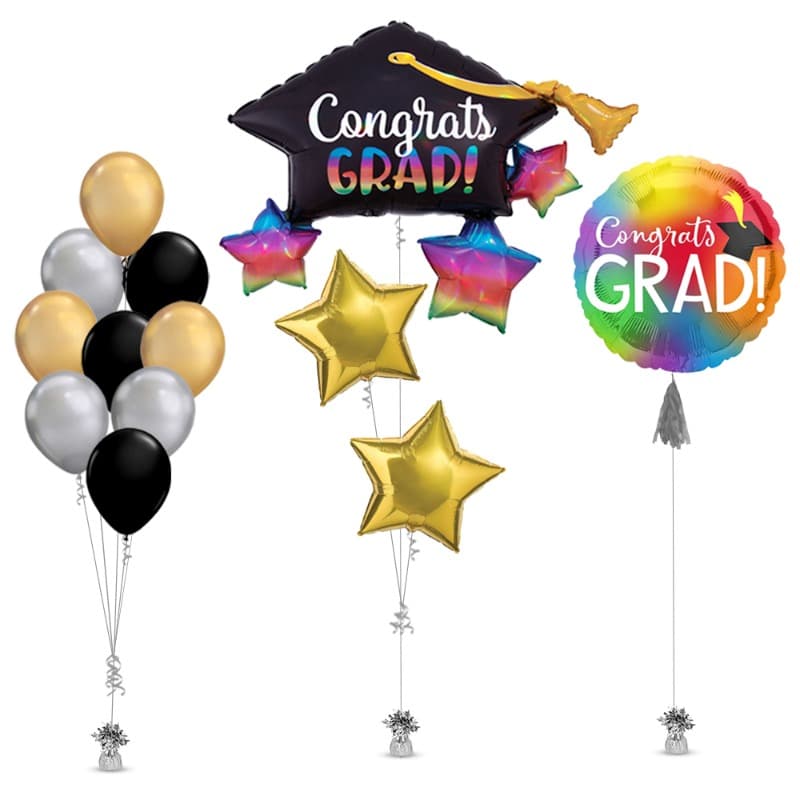Graduation Congrats Hat Star Decoration Balloon
