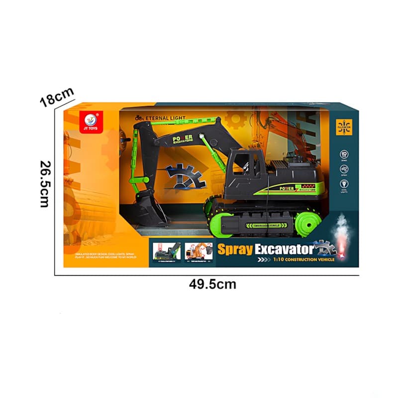JT Toys Spray Construction Vehicle - Black thumbnail 2