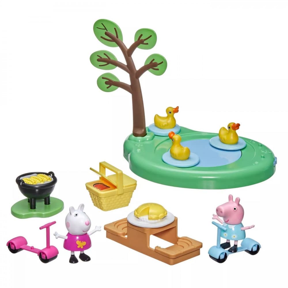 Peppa Pig Peppas Adventures Pincic Playset 10 Pcs thumbnail 2