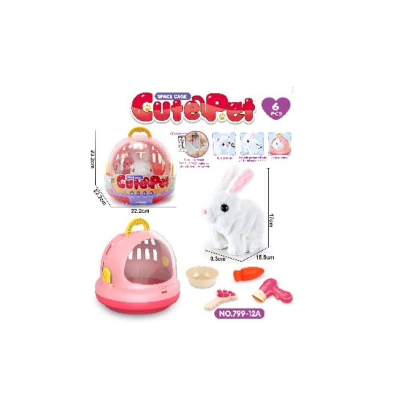 Cute Pet Rabbit White Space Cage