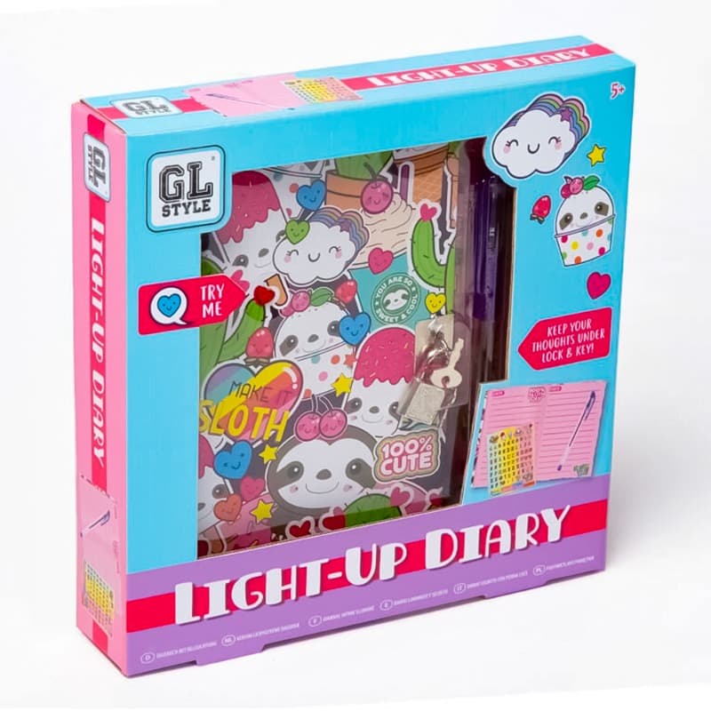 Gl Style Light Up Secret Diary