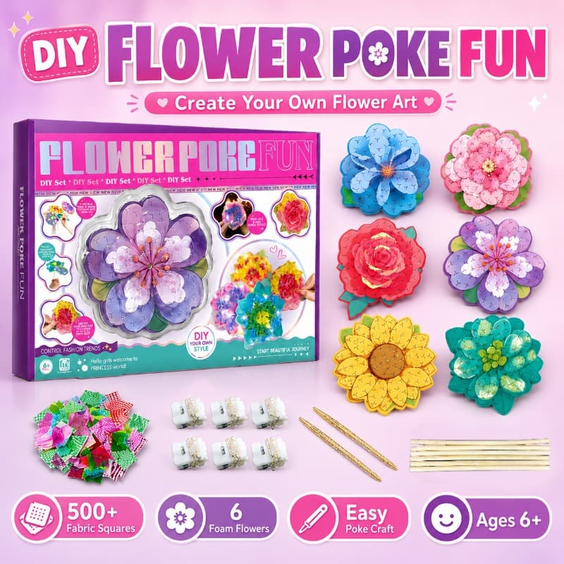Vanilla Diy Push In Flower Bouquet Craft Kit Arts And Crafts Toy for Kids thumbnail 2