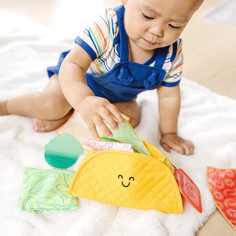 Melissa And Doug Sensory Soft Taco Fill And Spill Infant Toy thumbnail 3