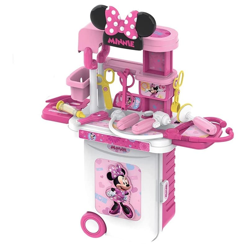 Disney Minnie Mouse Doctor Set Trolley Case 3 In 1