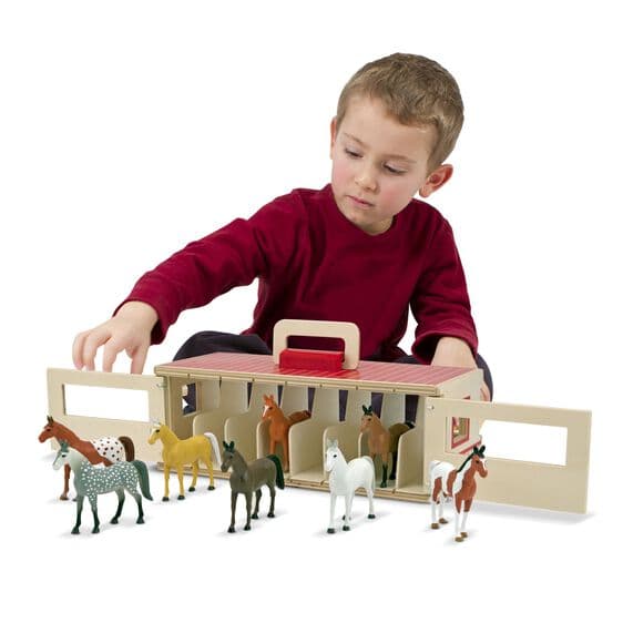 Melissa and Doug Take-Along Show-Horse Stable thumbnail 4