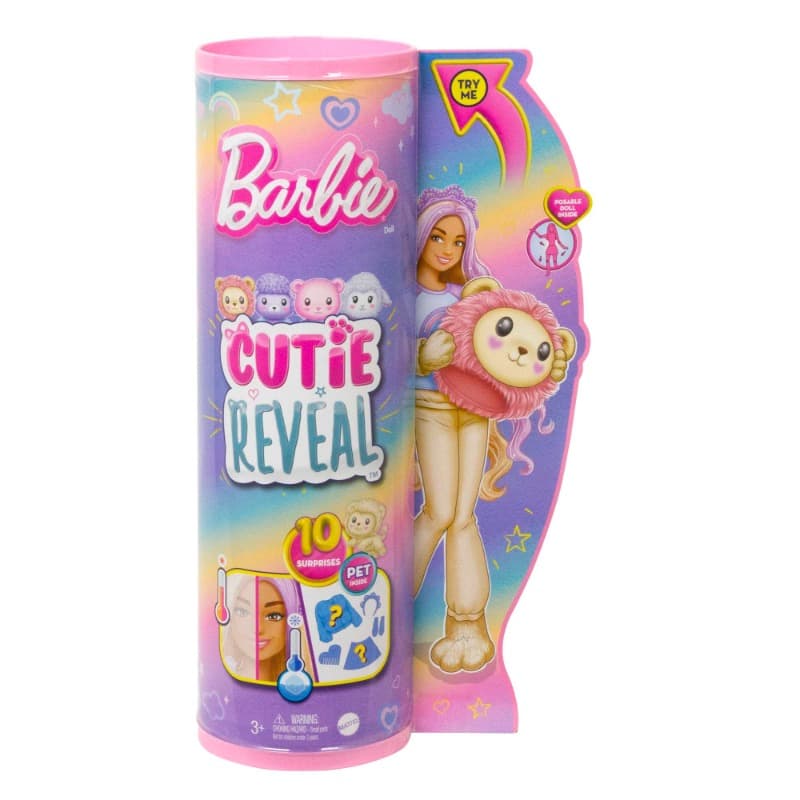 Barbie Cutie Reveal Barbie Cozy Cute Tees Series - Lion thumbnail 4