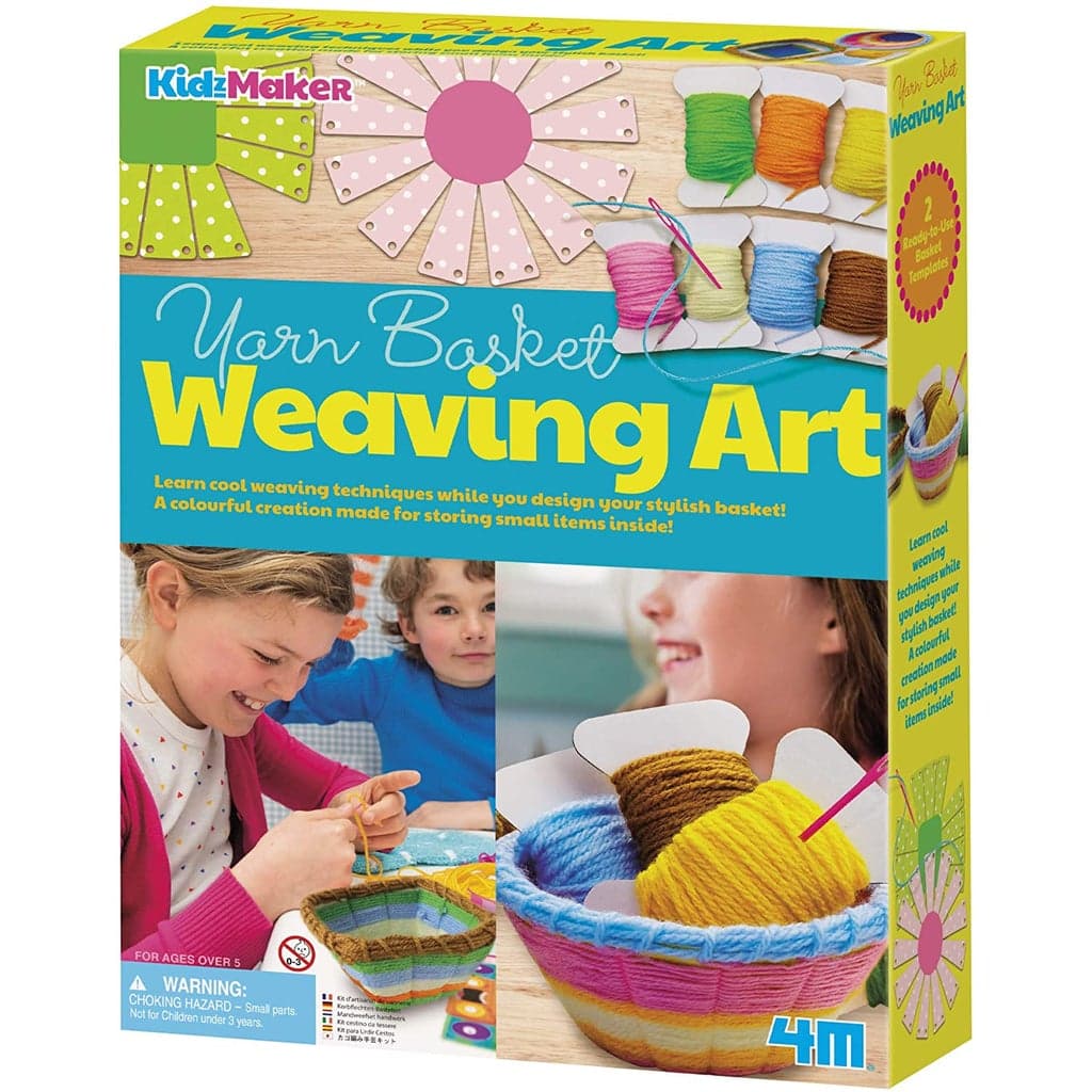 4M Kidz Maker Yarn Basket Weaving Art