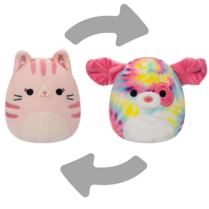Squishmallows - Little Plush 5" - Pink Tabby Cat Rainbow thumbnail 2