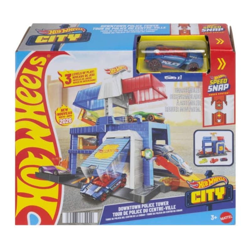 Hot Wheels City Downtown Police Station Playset