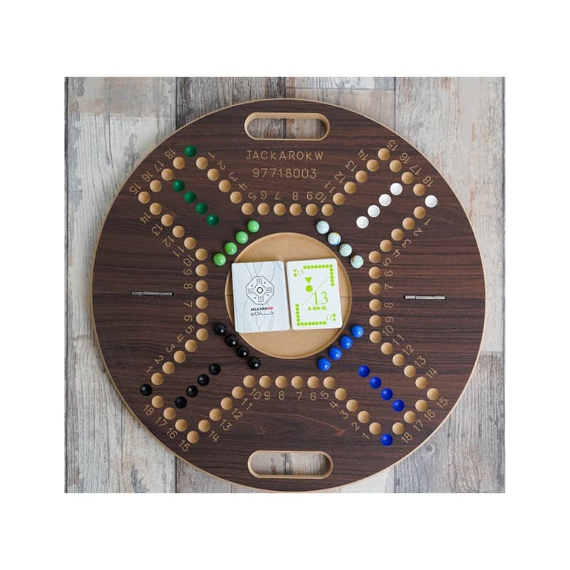 Jackaro Circle Shape Foldable and Numbered Brown Board 4 Players thumbnail 2