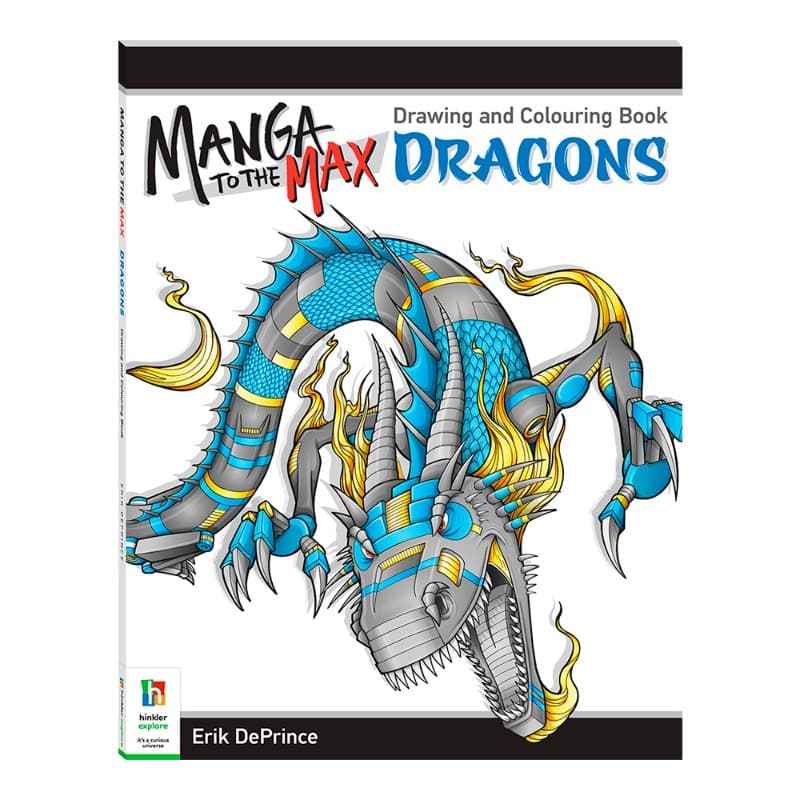 Hinkler Manga to the Max Drawing and Coloring Book - Dragons