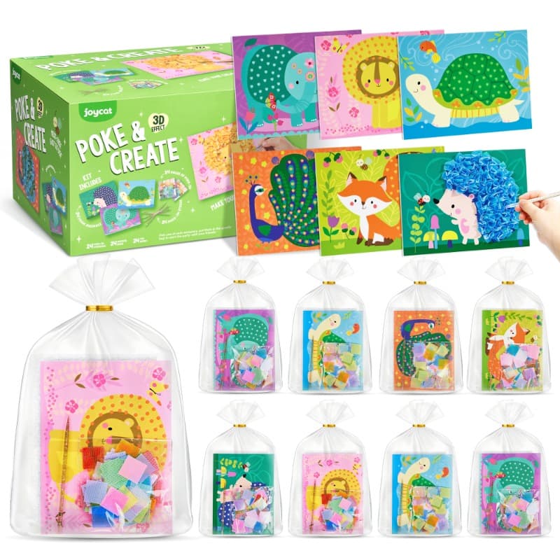 Joycat Animal Poke & Create Craft Kit Diy Fabric Art Toy for Kids thumbnail 2
