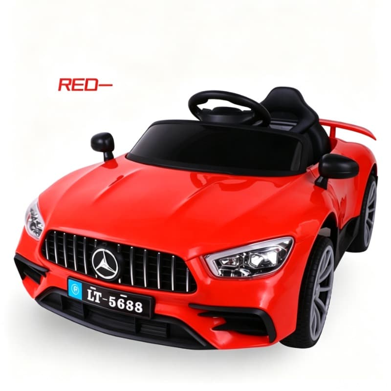 First Drive Kids Electric Ride On Sports Car with Leather Seat
