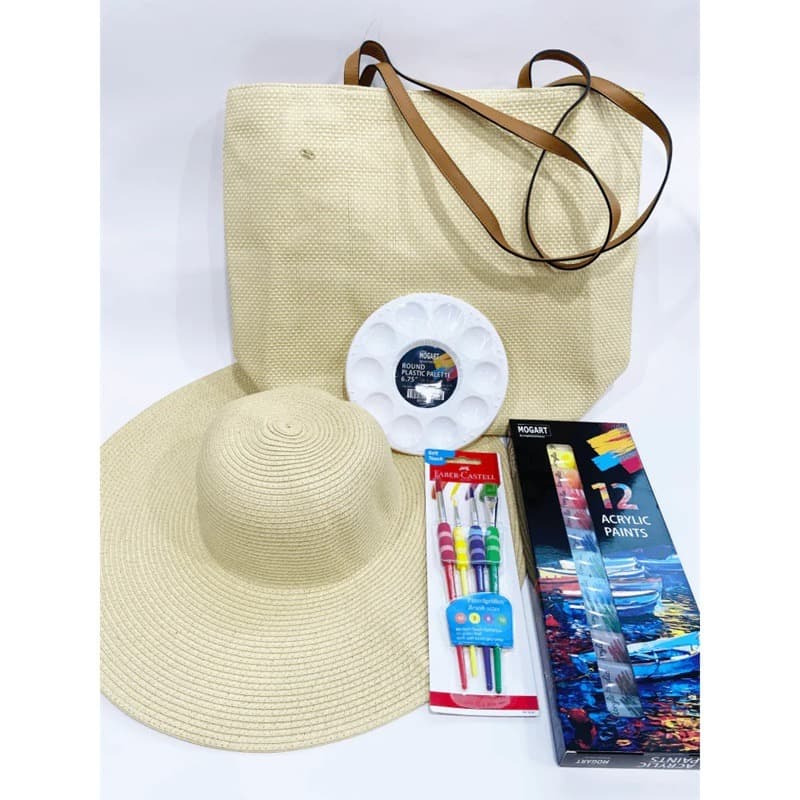 Diy Hat and Handbag With Acrylic Colors thumbnail 4
