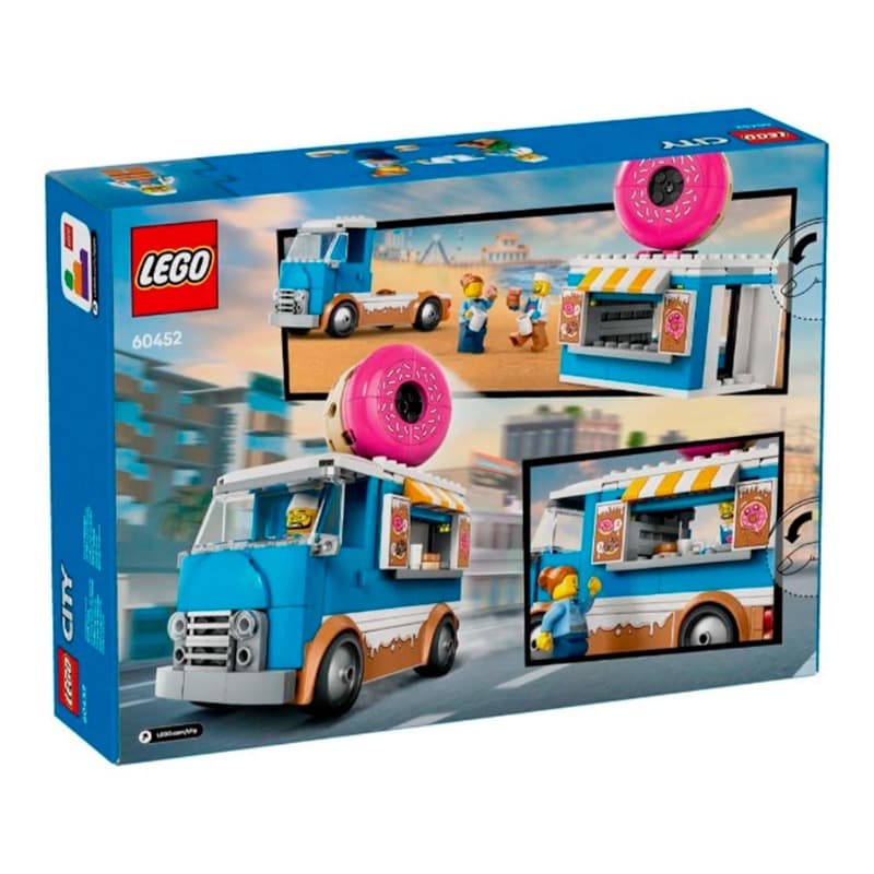 Lego City Doughnut Truck Playset Vendor Vehicle Toy 60452 thumbnail 4