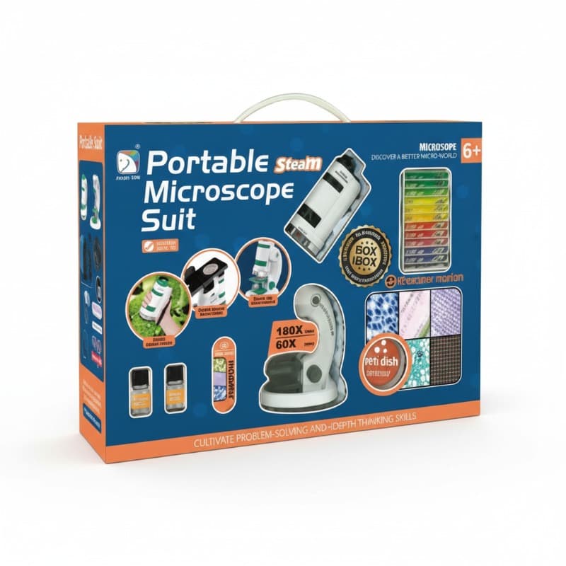 Deluxe Portable Microscope Set for Kids
