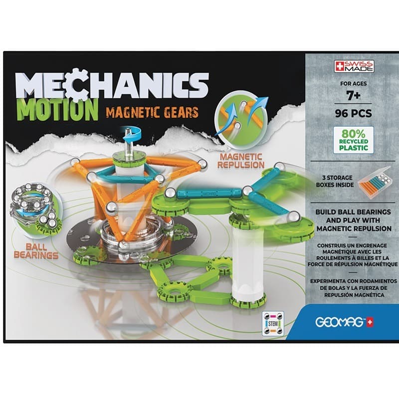 Geomag Mechanics Motion Recycled 2 Magnetic Gears - 96 Pcs thumbnail 5
