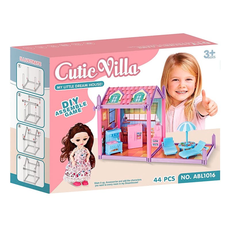 Cutie villa For Doll Dream House - 44 pcs