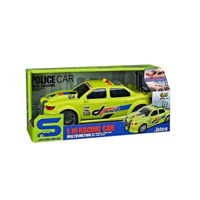 Police Interia Car For Kids - Yellow