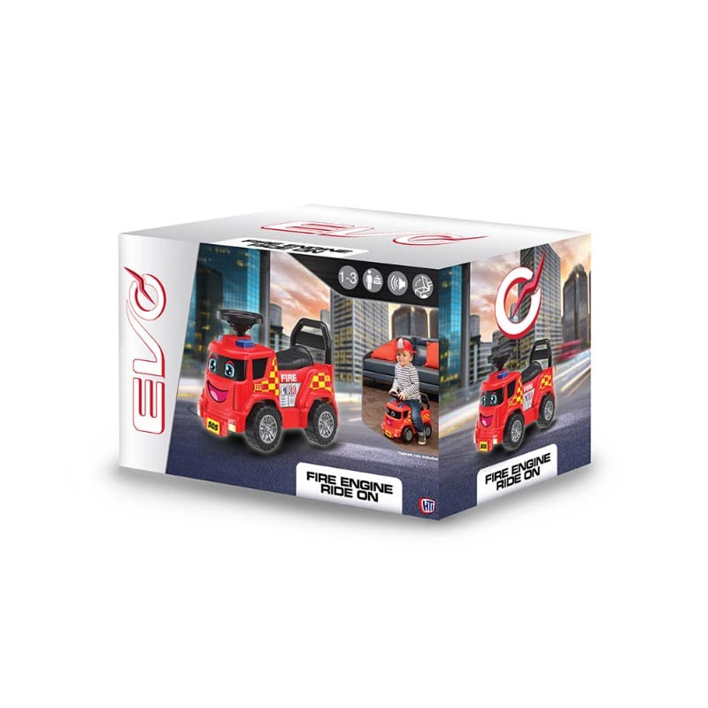 Evo My First Foot Happy Fire Truck Ride-On Car thumbnail 5