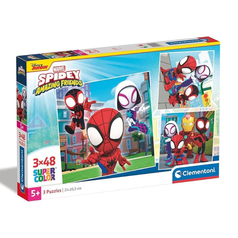 Clementoni- Supercolor Puzzle - Marvel Spidey and His Amazing Friends
