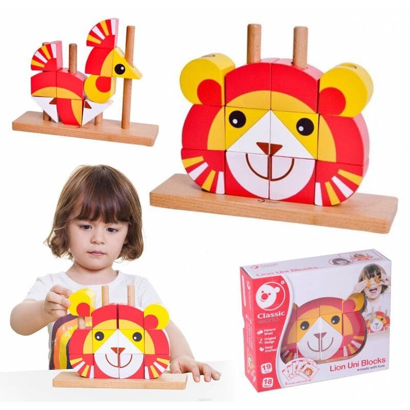 Classic World Wooden Lion Bricks