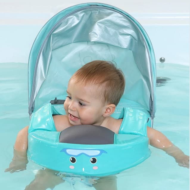 Mambo Baby Waist Float With Canopy - Green thumbnail 3
