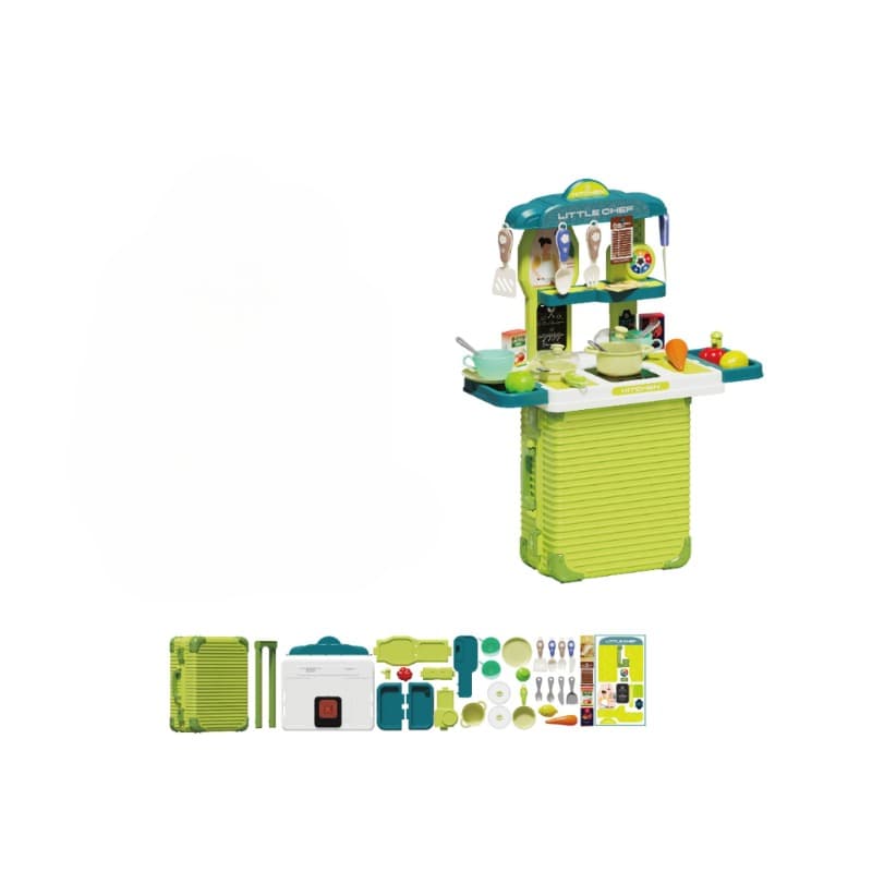 Battery Operated Kids Play House Kitchen Set with Light & Music thumbnail 2