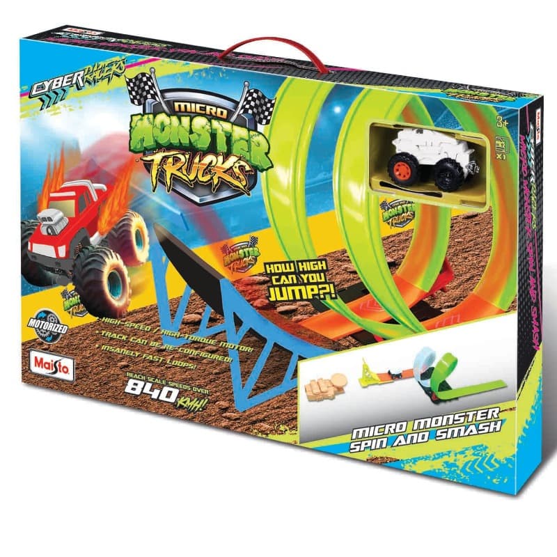 Maisto Cyber Racers Micro Monster Spin & Smash Track Set