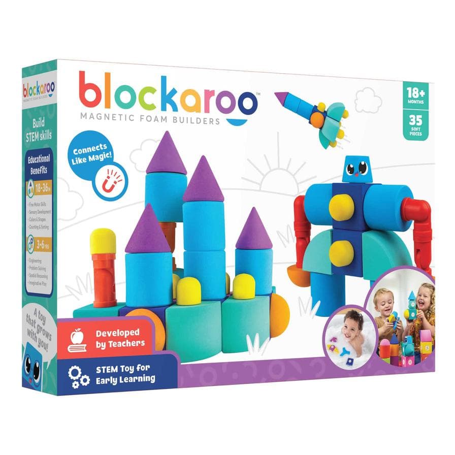 Blockaroo Magnetic Foam Building Blocks - Large Castlle