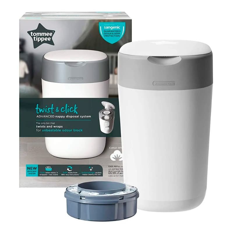 Tommee Tippee Twist and Click Nappy Disposal - White