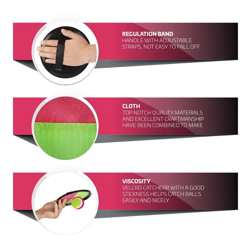 Blue Sport 4 Game Beach Tennis Racket 3 In 1 Set thumbnail 4
