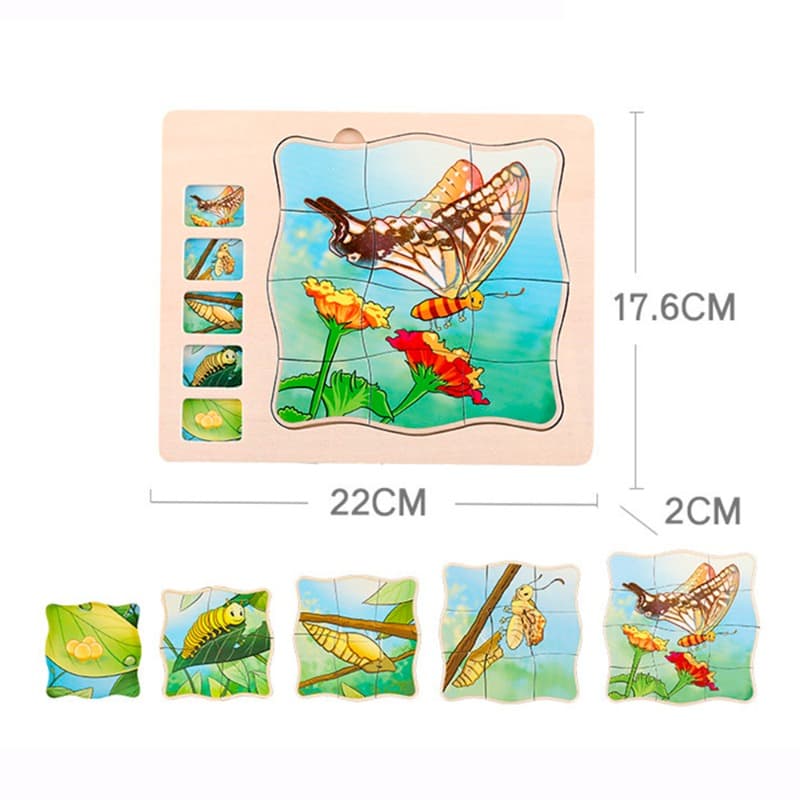 Onshine Wooden Butterfly Block Puzzle thumbnail 3
