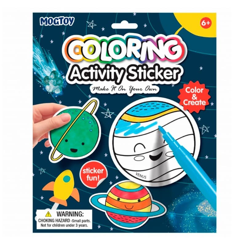 Mogtoy Coloring Activity Stickers - Universe