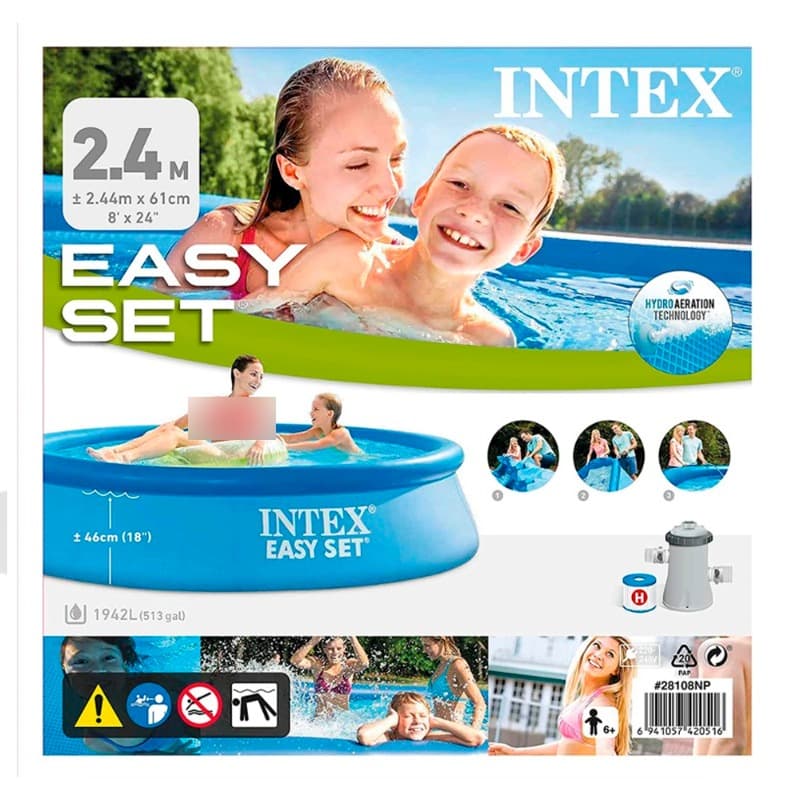 Intex Pool 2 4M Easy Set Swimming Pool 8 X 24