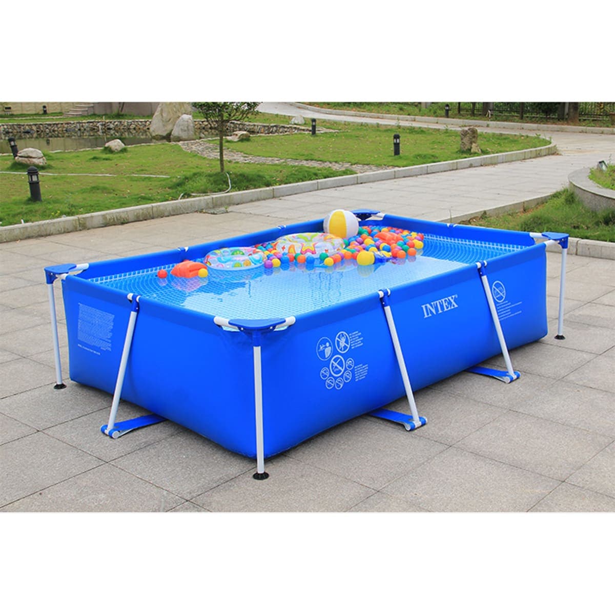 Intex Metal Rectangular Swimming Pool 220cmx 150cmx60cm thumbnail 3