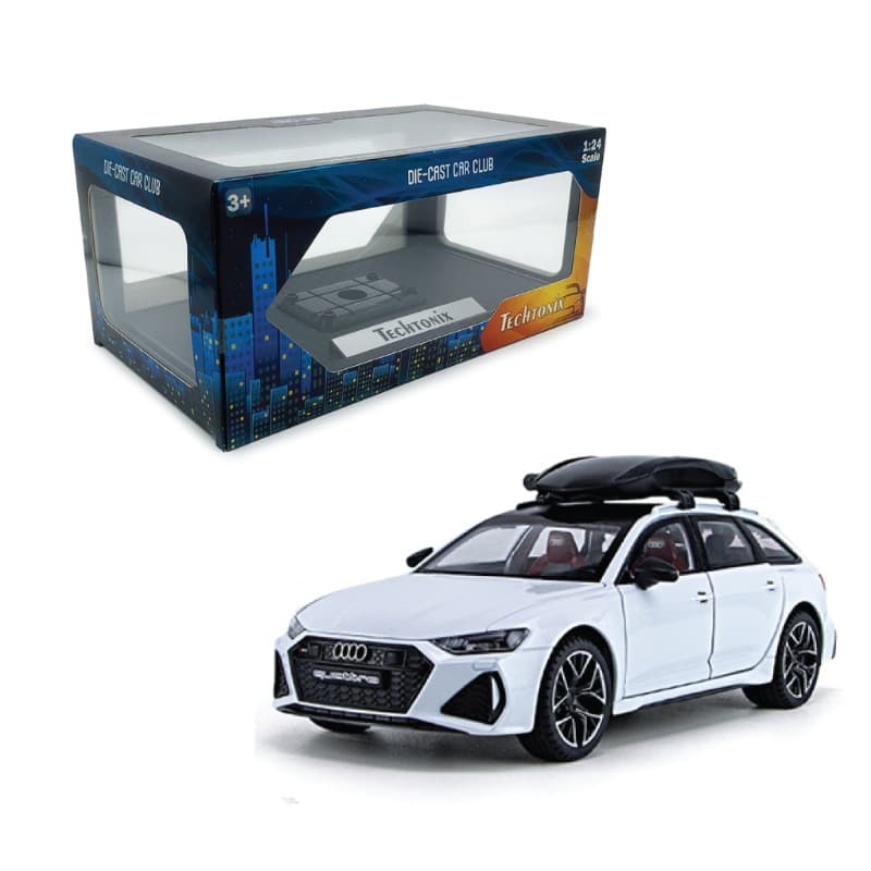 Techtonix Audi RS6 Sound And Light Six Door Open Pull Cack Car Black
