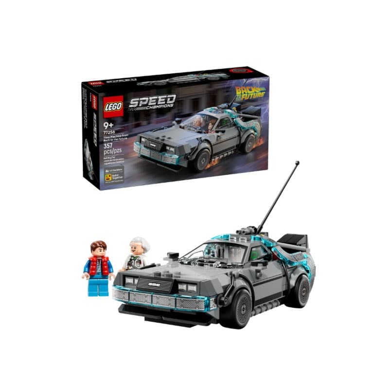 LEGO Speed Champions Back to the Future car with Doc Brown and Marty McFly figures thumbnail 3