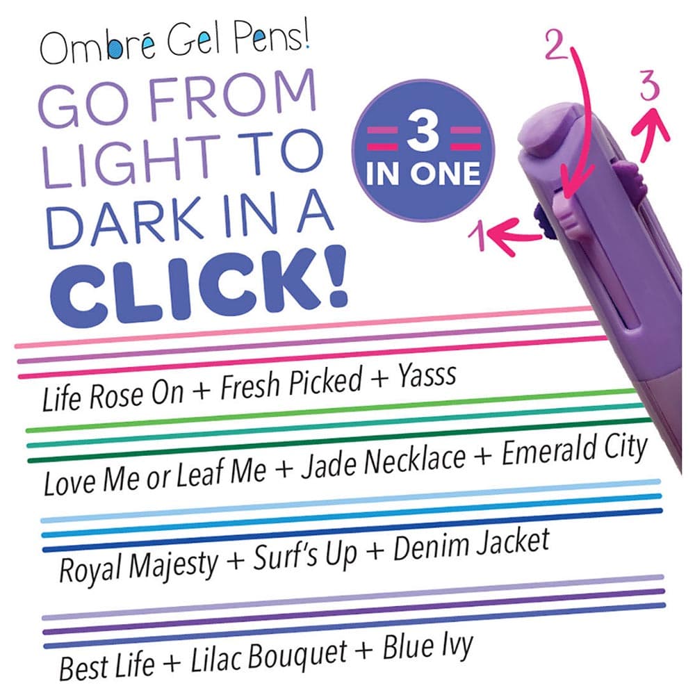 Crayola Take Note Washable Gel Pens Ombre 4pcs thumbnail 5