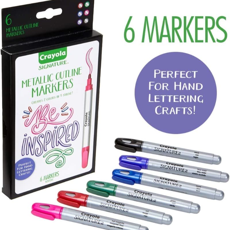 Crayola Signature Metallic Crayons -6 Colors thumbnail 2