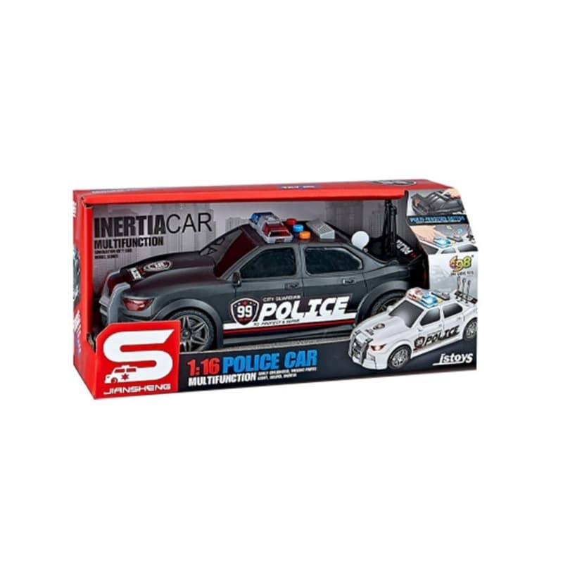 Police Interia Car For Kids - Black