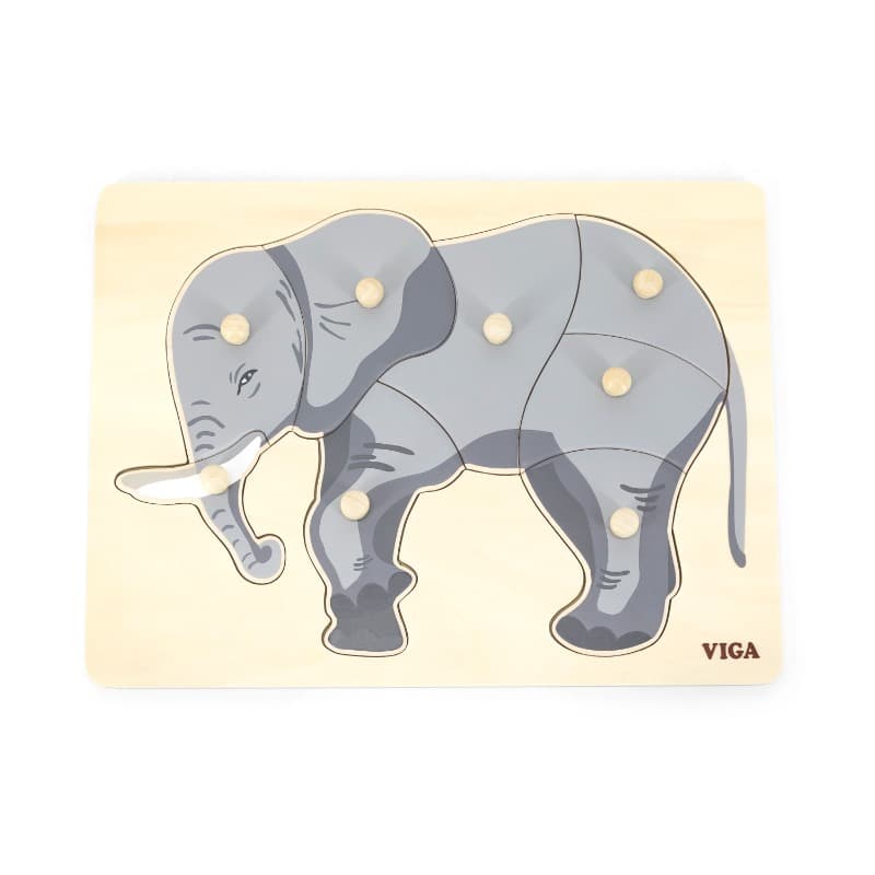VIGA Montessori Puzzle - Elephant