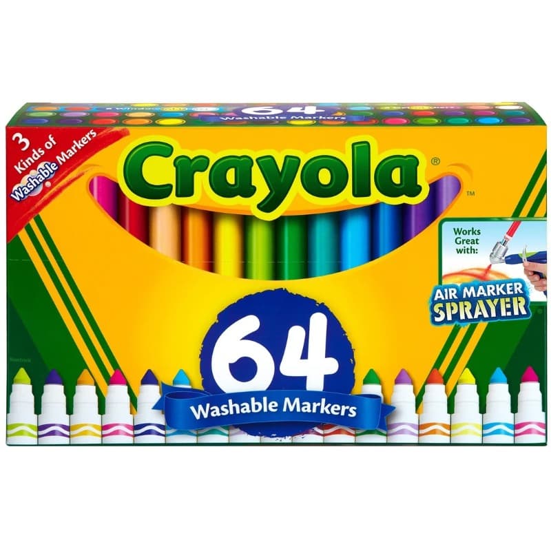 Crayola 64 Count Broad Line Washable Markers