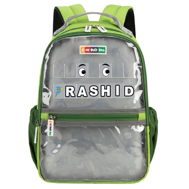 My Busy Bag Add Your Name Backpack Green