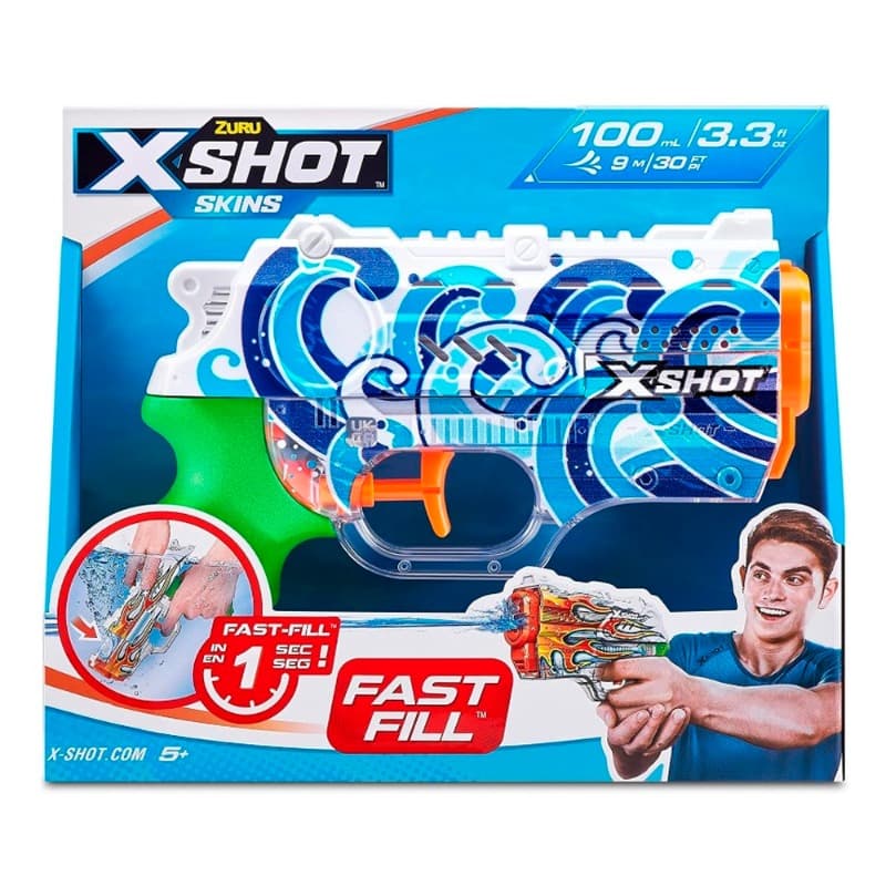 X-Shot Leather Nano Fast Fill Blazer Water Toy Gun 100ml - Blue Panorama