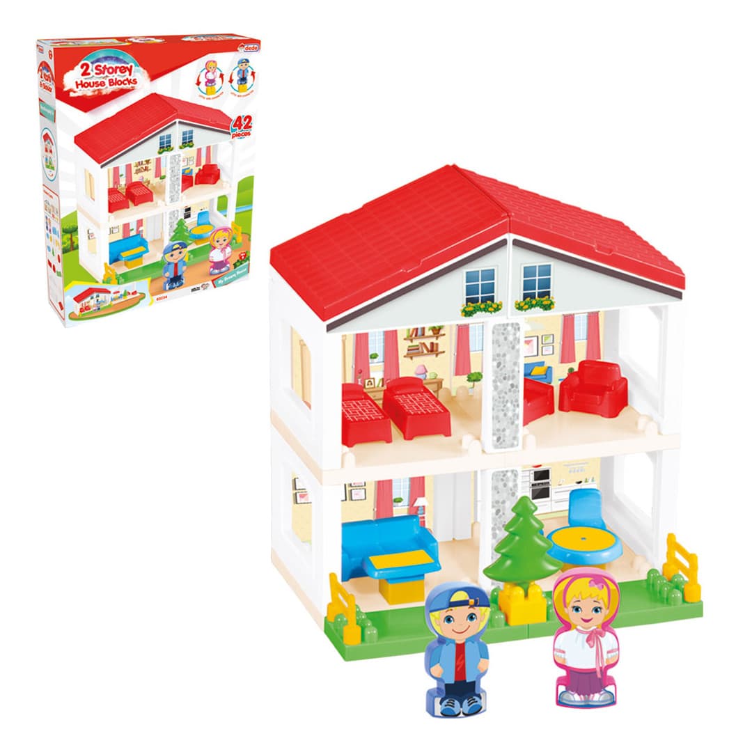 Dede 2 Story House Blocks - 42 Pcs