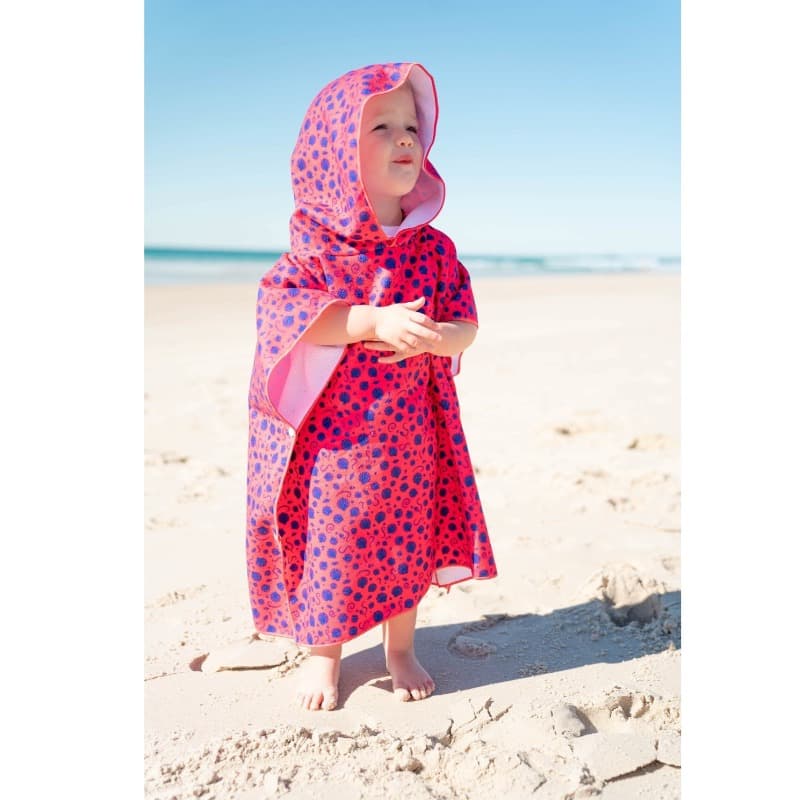 Seashell Kids Beach Towel Pink Shells - Large