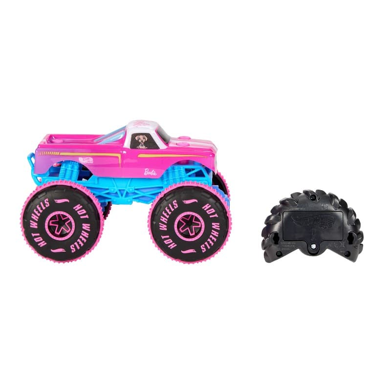 Hot Wheels Barbie RC Monster Truck Pink Power Remote Control Vehicle thumbnail 4