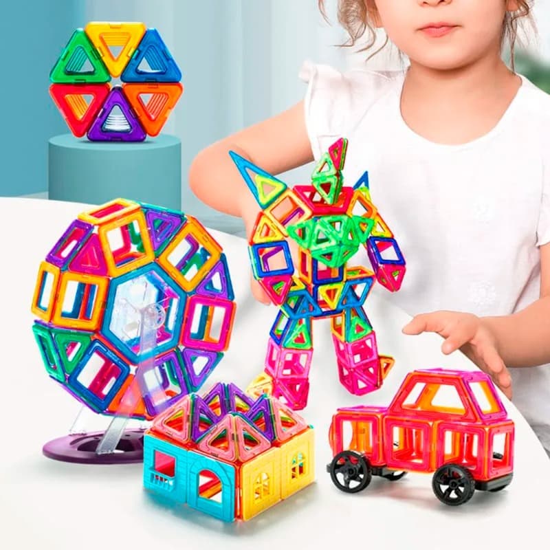 Magnetic Tiles Building Blocks Set 45 Pcs thumbnail 2